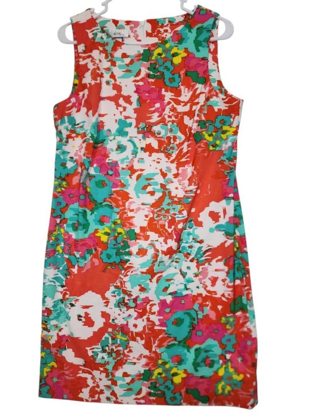 ALYX Limited Womens Sleeveless Floral Shift Dress 12 Multicolor Career Casual